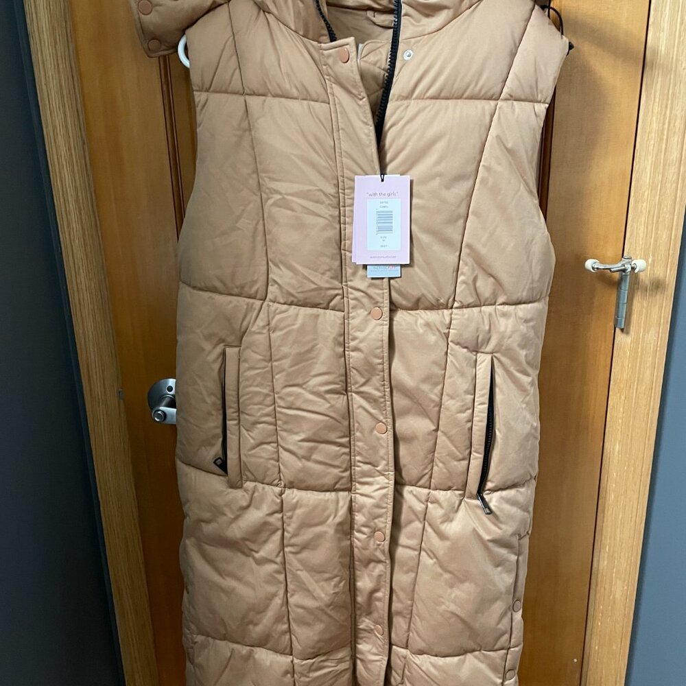 NWT - Avec Les Filles longline hooded puffer vest - THERMALPUFF